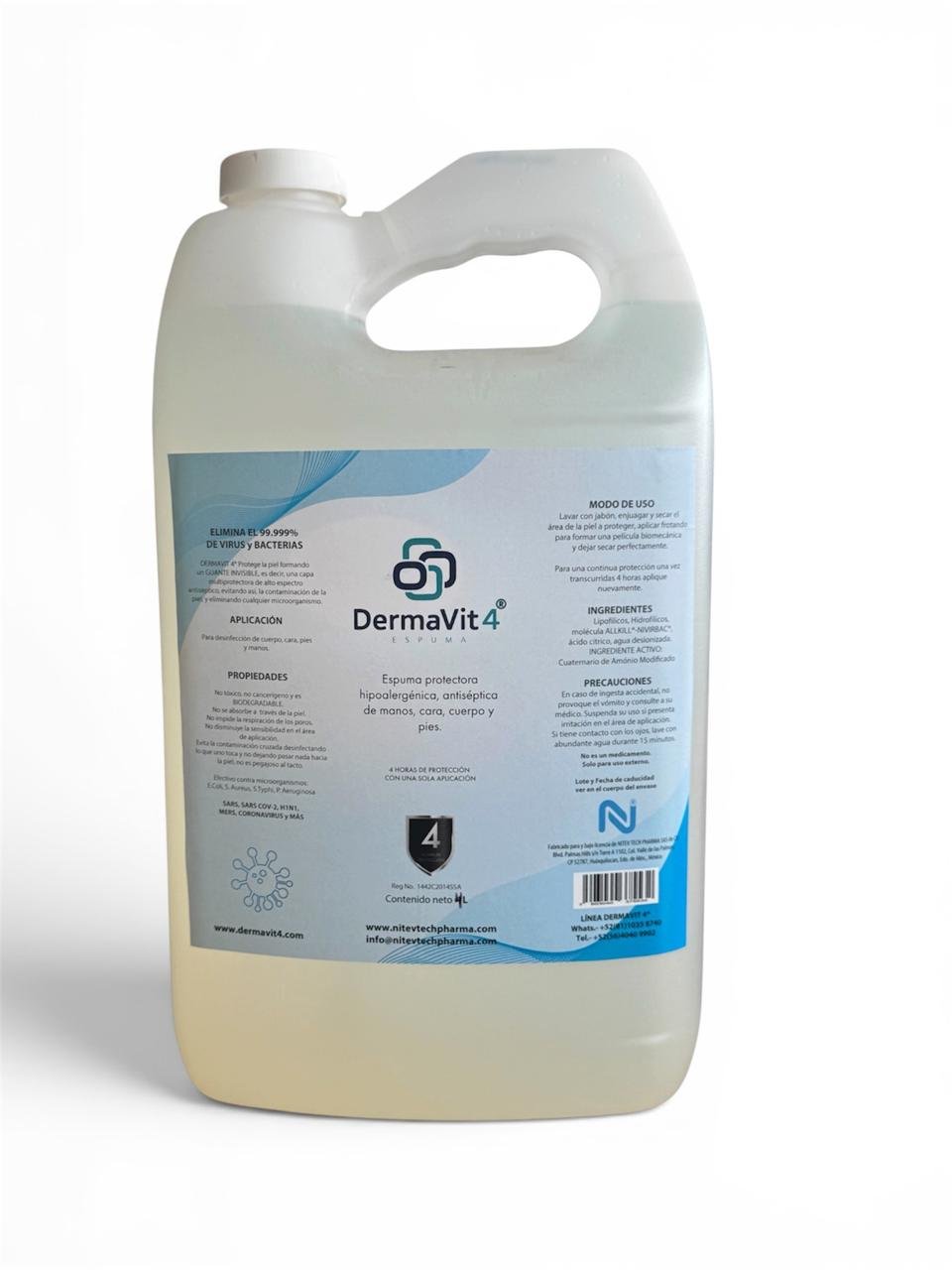 DERMAVIT4® Espuma formato institucional 4 L
