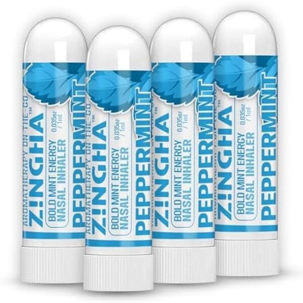 Z!NGHA Bold Mint Energy: Inhalador Nasal Natural (4 x 1ml) – ¡Frescura y Energía al Instante!