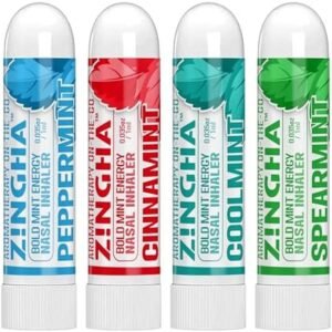 Z!NGHA Bold Mint Energy: Inhalador Nasal Natural (4 x 1ml) – ¡Frescura y Energía al Instante!