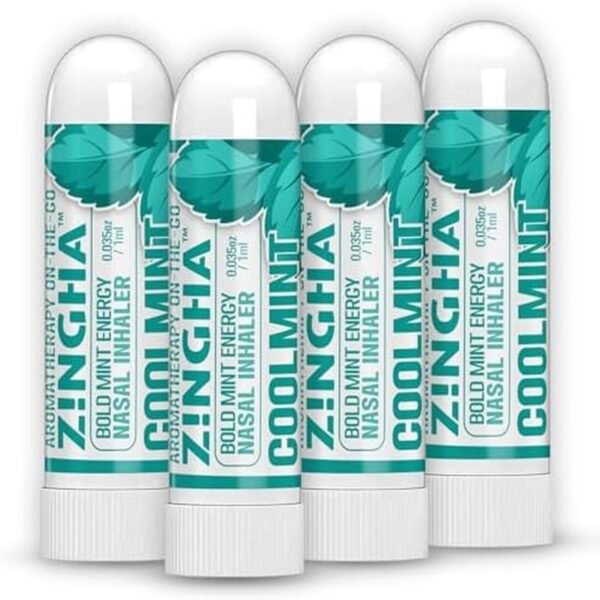Z!NGHA Bold Mint Energy: Inhalador Nasal Natural (4 x 1ml) – ¡Frescura y Energía al Instante!