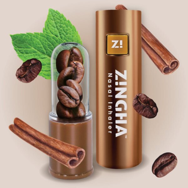 Z!NGHA Coffee Beans Mint Series: Inhalador Nasal Natural 2g - ¡Energía y Frescura al Instante!