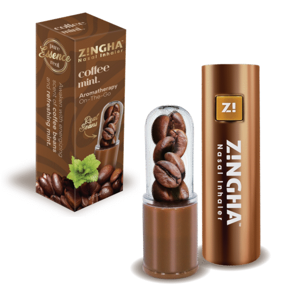 Z!NGHA Coffee Beans Mint Series: Inhalador Nasal Natural 2g - ¡Energía y Frescura al Instante!