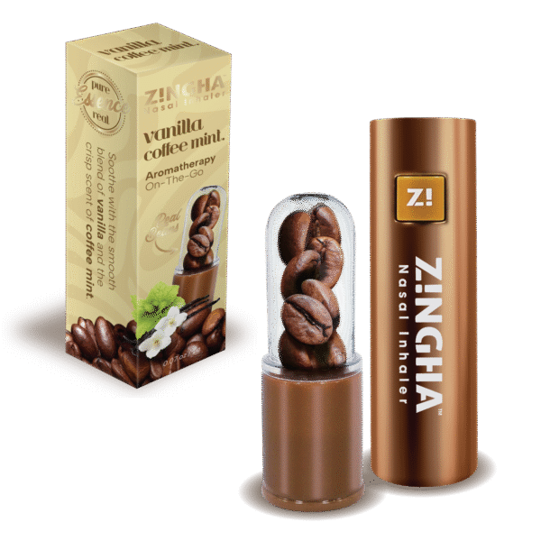 Z!NGHA Coffee Beans Mint Series: Inhalador Nasal Natural 2g - ¡Energía y Frescura al Instante!