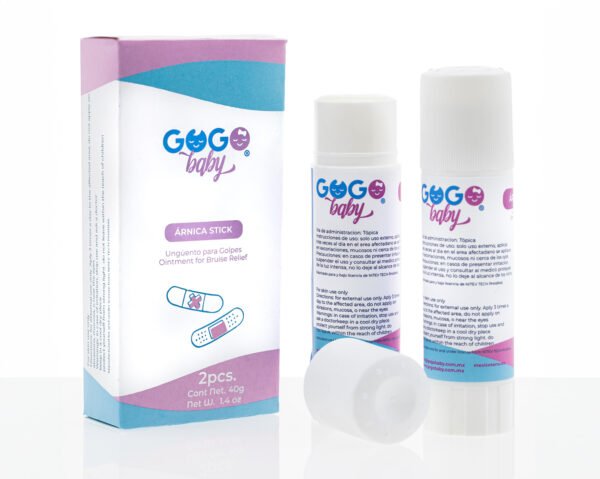GOGO baby Árnica Stick Ungüento para Golpes. El #1, 2-Pack 20g x Pieza + 10% GRATIS 44g Peso Neto