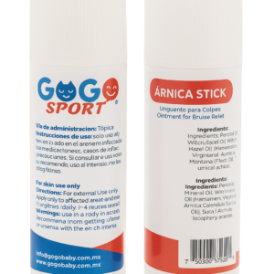 GOGO SPORT Árnica Stick ungüento para golpes en presentación práctica
